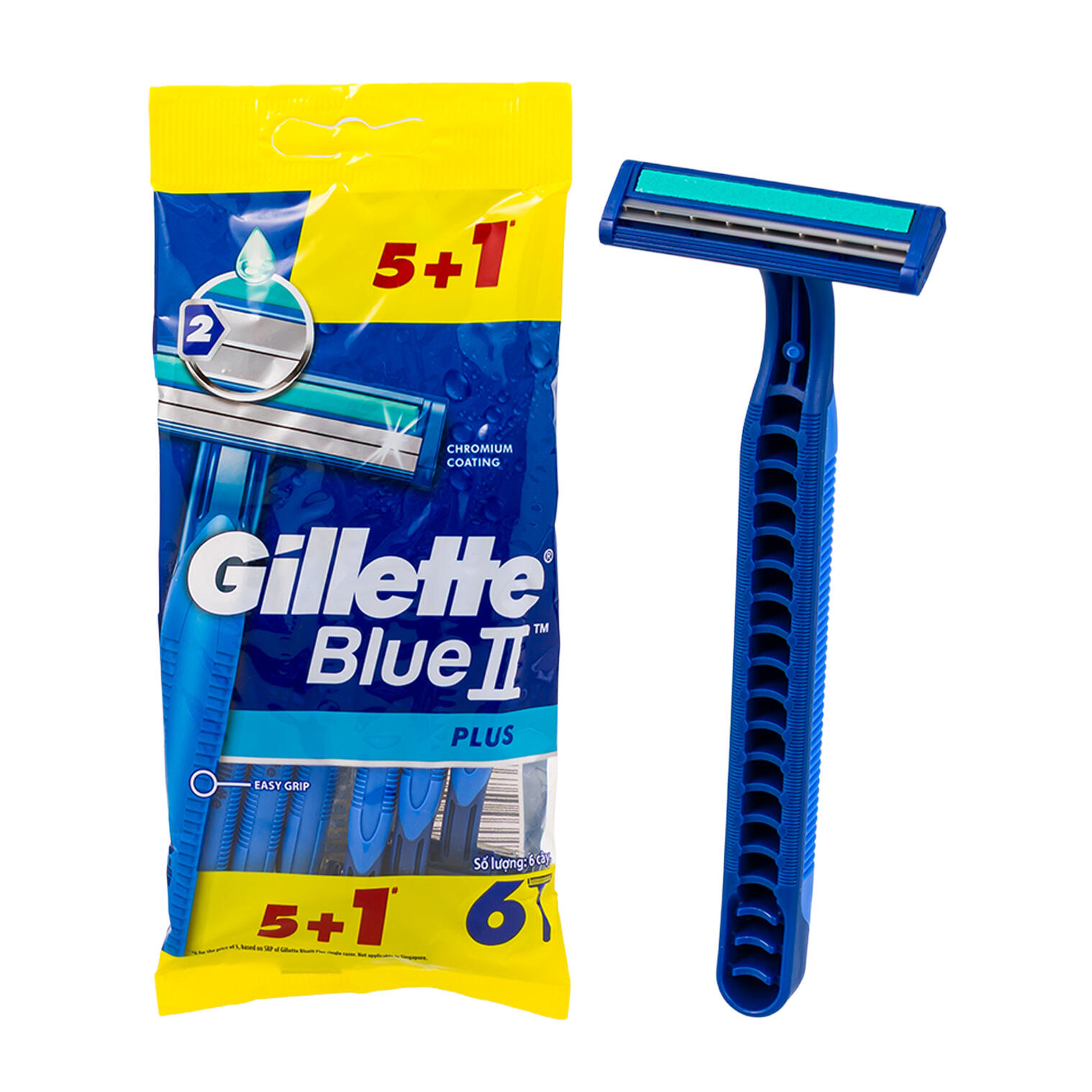 Gillette Blue Plus II Razor 6-pack 1 Gillette Blue Plus II Razor 6-pack 1