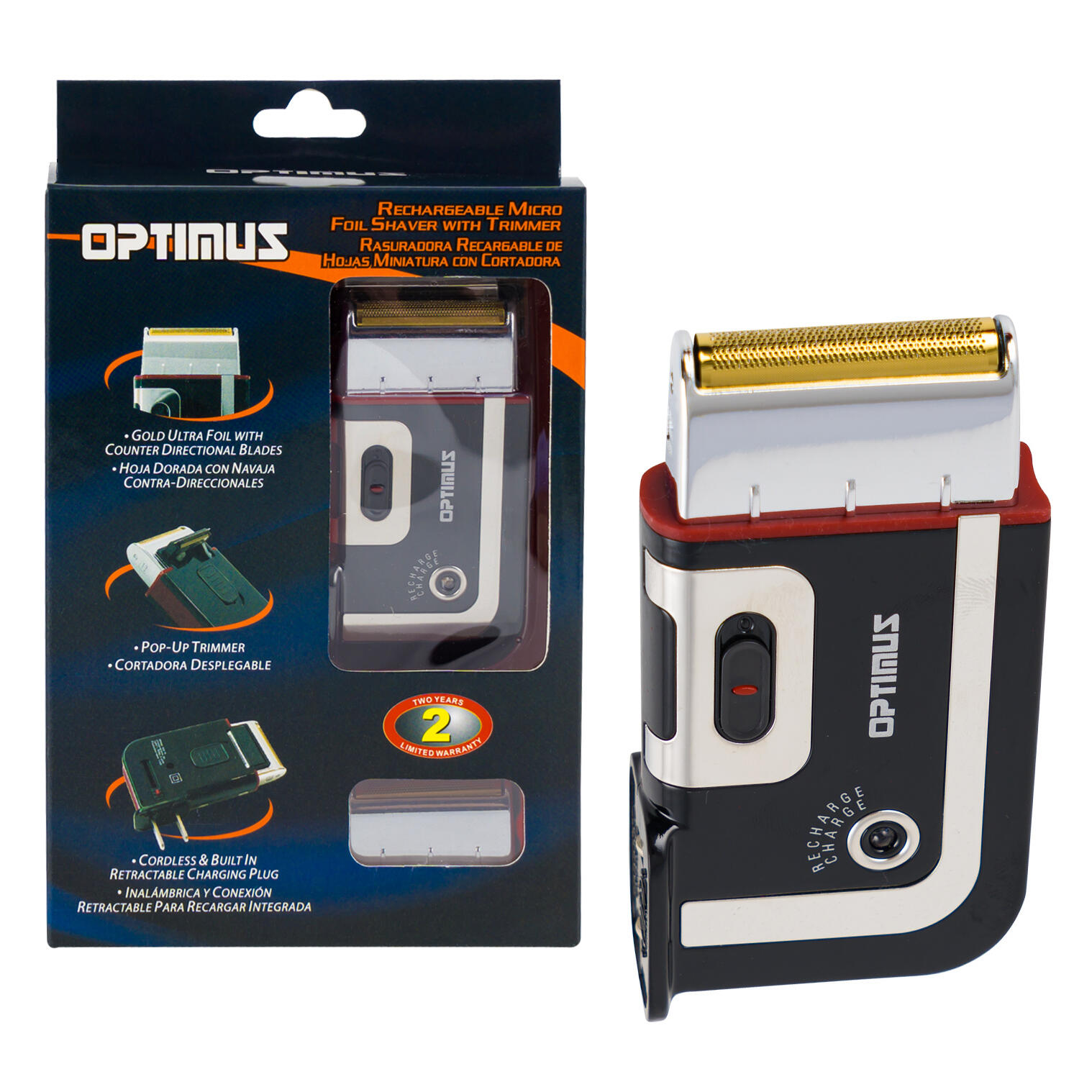 Optimus Rechargeable Micro Foil Shaver with Trimmer