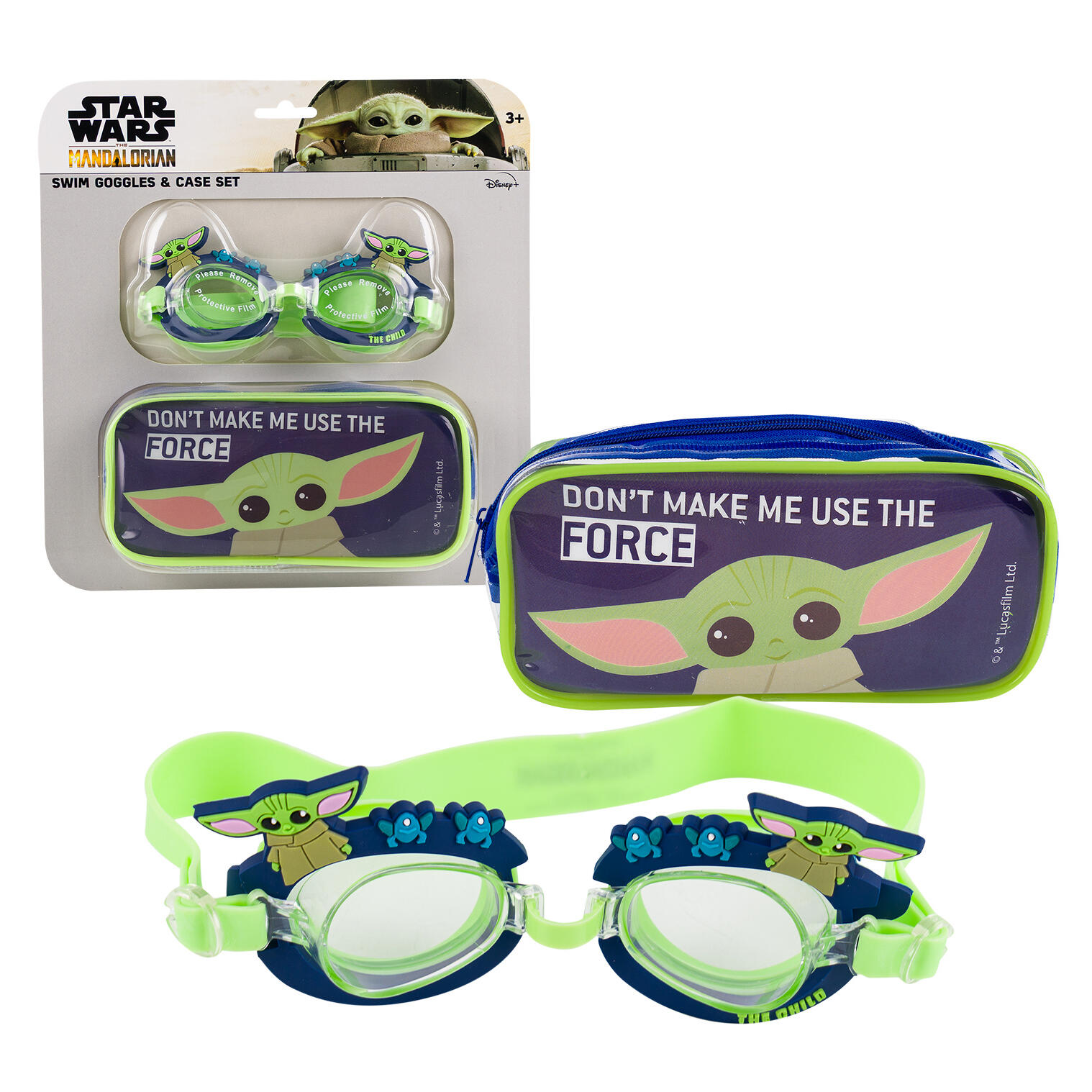 Star Wars The Mandalorian Swim Goggles & Case Set - 2 Pieces - Grogu The Child - Ages 3 And Up 1 Star Wars The Mandalorian Swim Goggles & Case Set - 2 Pieces - Grogu The Child - Ages 3 And Up 1