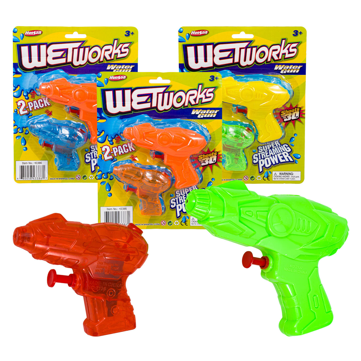 Wet Works Water Gun, 2 Pack, Assorted Colors 1